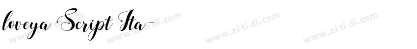 loveya Script Ita字体转换